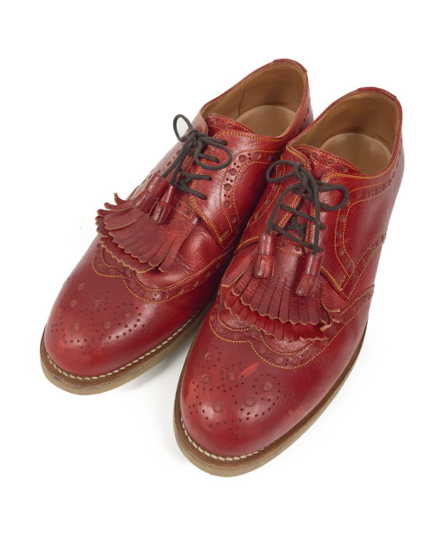 中古 古着通販 Scotch Grain スコッチグレイン ウィングチップシューズ レッド サイズ 25 1 2 東京スカイツリータウン ソラマチ店 1st Anniversary 一周年記念モデル ブランド 古着通販 トレファク公式 Trefac Fashion