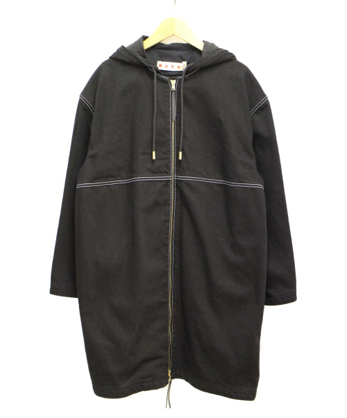 MARNI（マルニ）MARNI (マルニ) フーデッドコート ブラック サイズ:40の古着・服飾アイテム