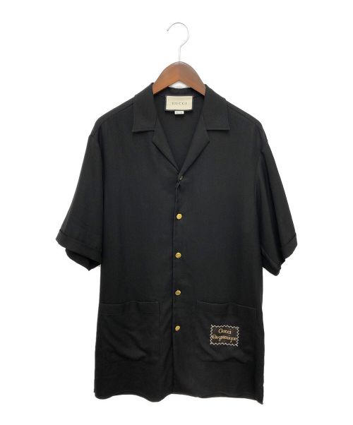 GUCCI（グッチ）GUCCI (グッチ) 20SS Orgasmiqueボーリングシャツ ブラック サイズ:42の古着・服飾アイテム