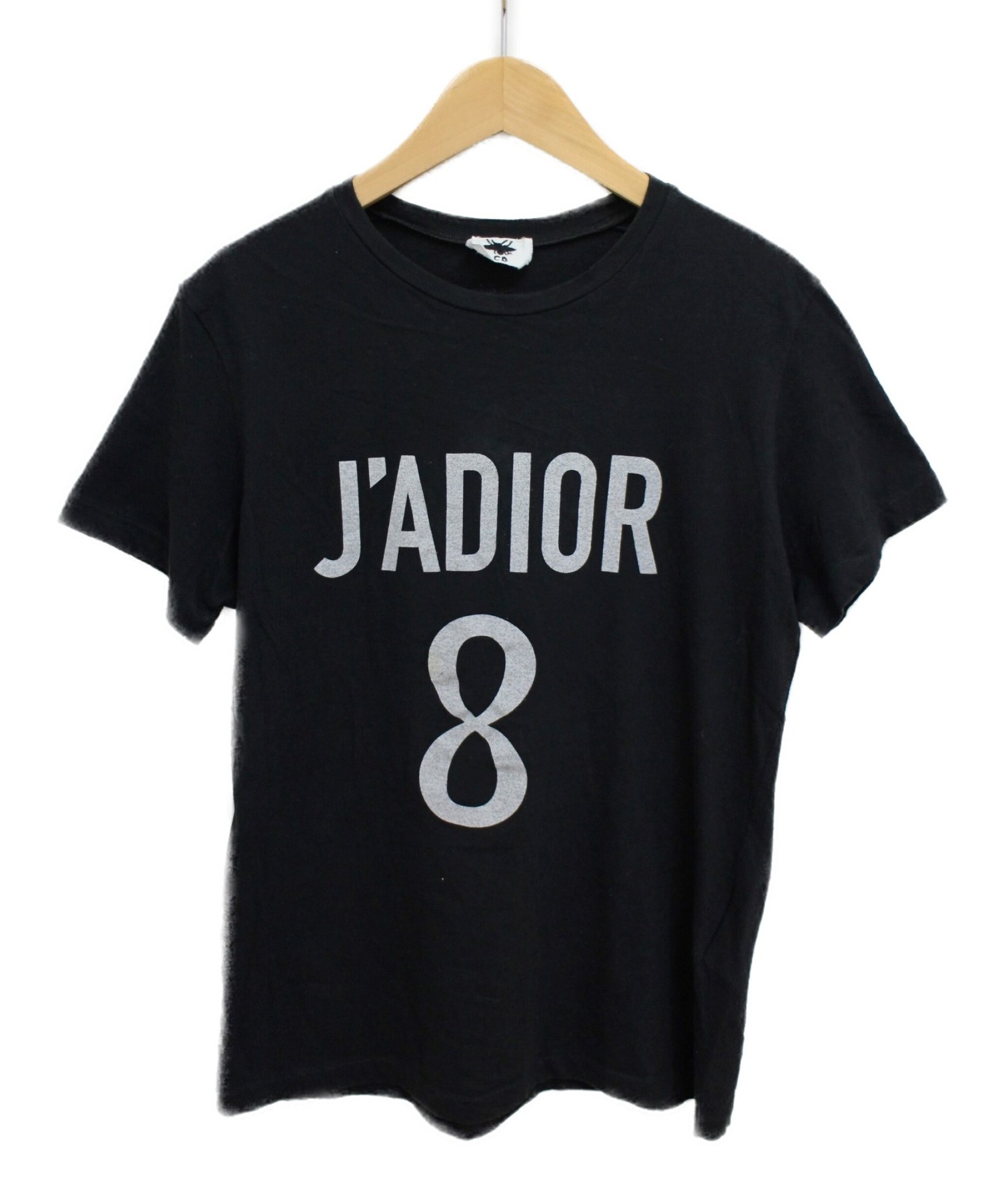 【中古・古着通販】Christian Dior (クリスチャン ディオール) J`ADIORプリントTシャツ ブラック サイズ:XS｜ブランド