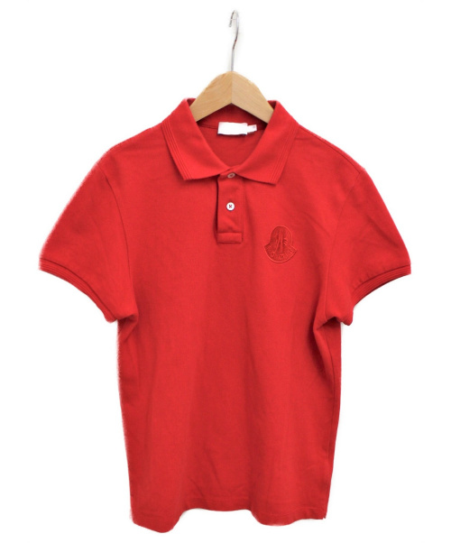 MONCLER（モンクレール）MONCLER (モンクレール) ポロシャツ レッド サイズ:Sの古着・服飾アイテム