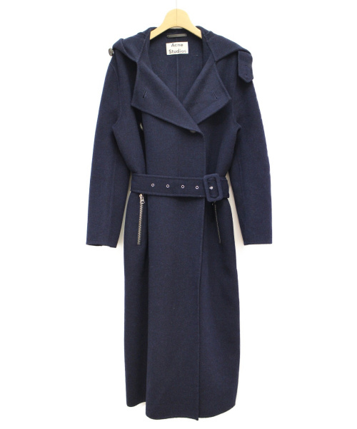 中古 古着通販 Acne Studios アクネ ステュディオズ フーデッドロングコート ネイビー サイズ 32 ブランド 古着通販 トレファク公式 Trefac Fashion