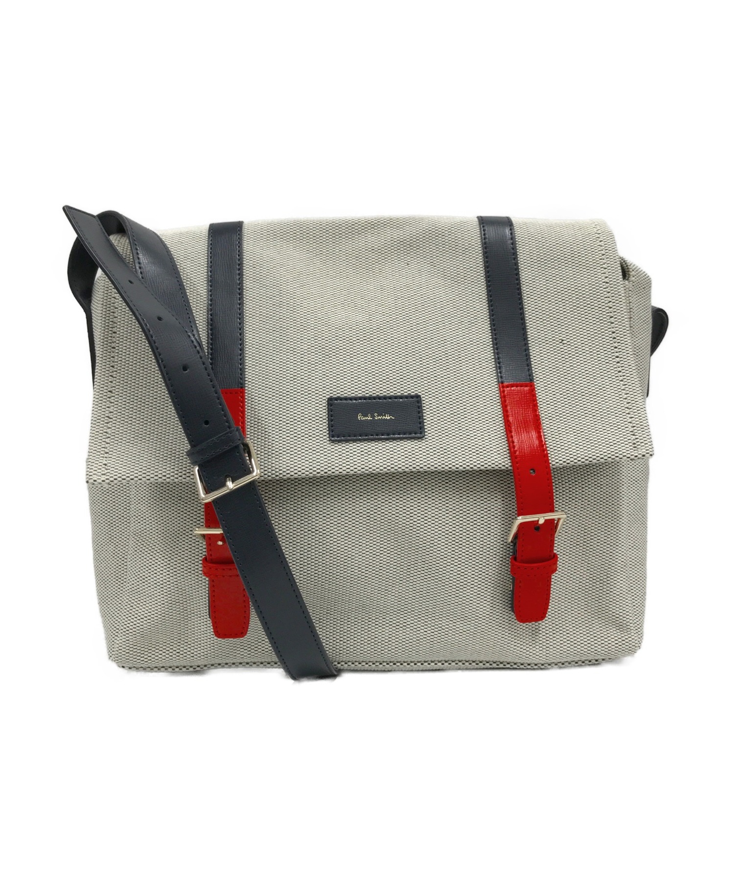 中古 古着通販 Paul Smith ポールスミス カラードチップキャンバスショルダーバッグ アイボリー ブランド 古着通販 トレファク公式 Trefac Fashion