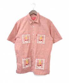 SUPREME（シュプリーム）の古着「刺繍半袖 キューバシャツ」｜レッド