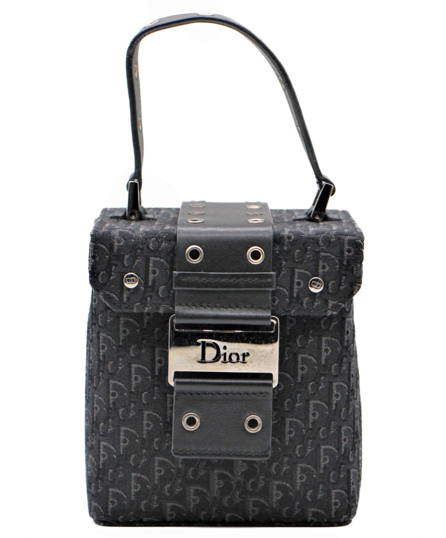 Christian Dior (クリスチャンディオール) トロッター柄バニティポーチ ブラック サイズ:- HE1002