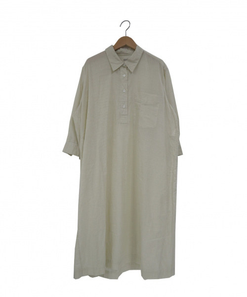 中古 古着通販 Margaret Howell マーガレットハウエル ストライプブラウスワンピース ベージュ サイズ Free ブランド 古着通販 トレファク公式 Trefac Fashion