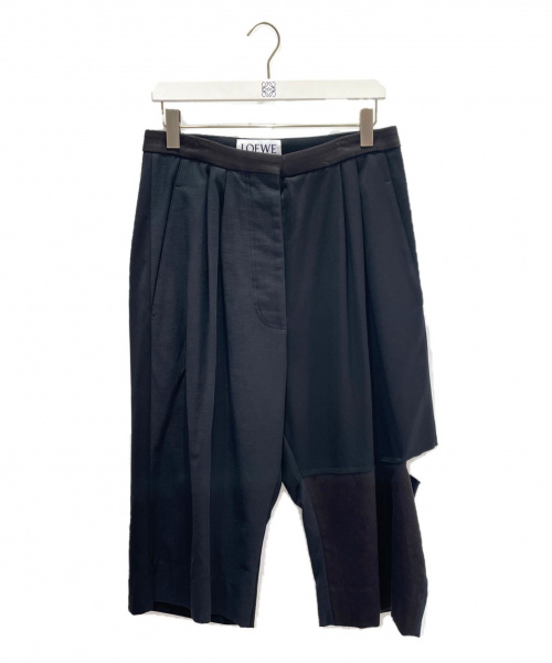 LOEWE（ロエベ）LOEWE (ロエベ) クロップドワイドパンツ ブラック サイズ:38の古着・服飾アイテム