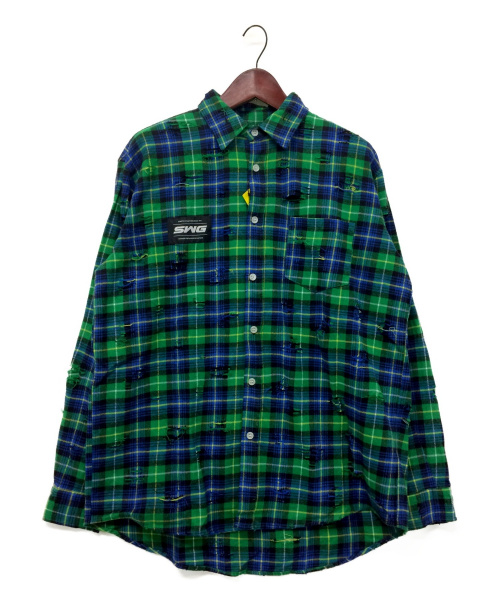 中古 古着通販 Swagger スワッガー ネルシャツ グリーン サイズ L 未使用品 ブランド 古着通販 トレファク公式 Trefac Fashion