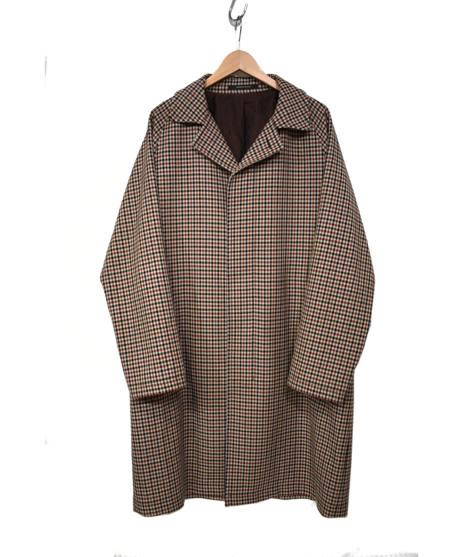 中古 古着通販 liatore タリアトーレ 千鳥格子ステンカラーコート ブラウン サイズ 48 Salamon S 15qic142 ブランド 古着通販 トレファク公式 Trefac Fashion