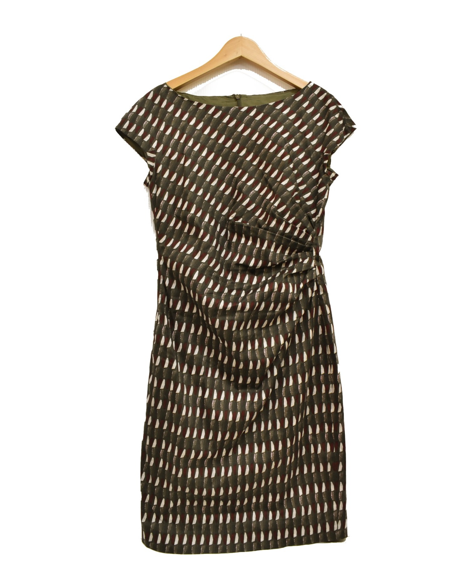 中古 古着通販 Intrend Maxmara イントレンド マックスマーラ 総柄ワンピース グリーン サイズ 42 ブランド 古着通販 トレファク公式 Trefac Fashion