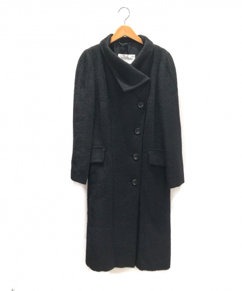 MaxMara（マックスマーラ）MaxMara (マックスマーラ) アルパカウールシャギーコート ブラック サイズ:6の古着・服飾アイテム