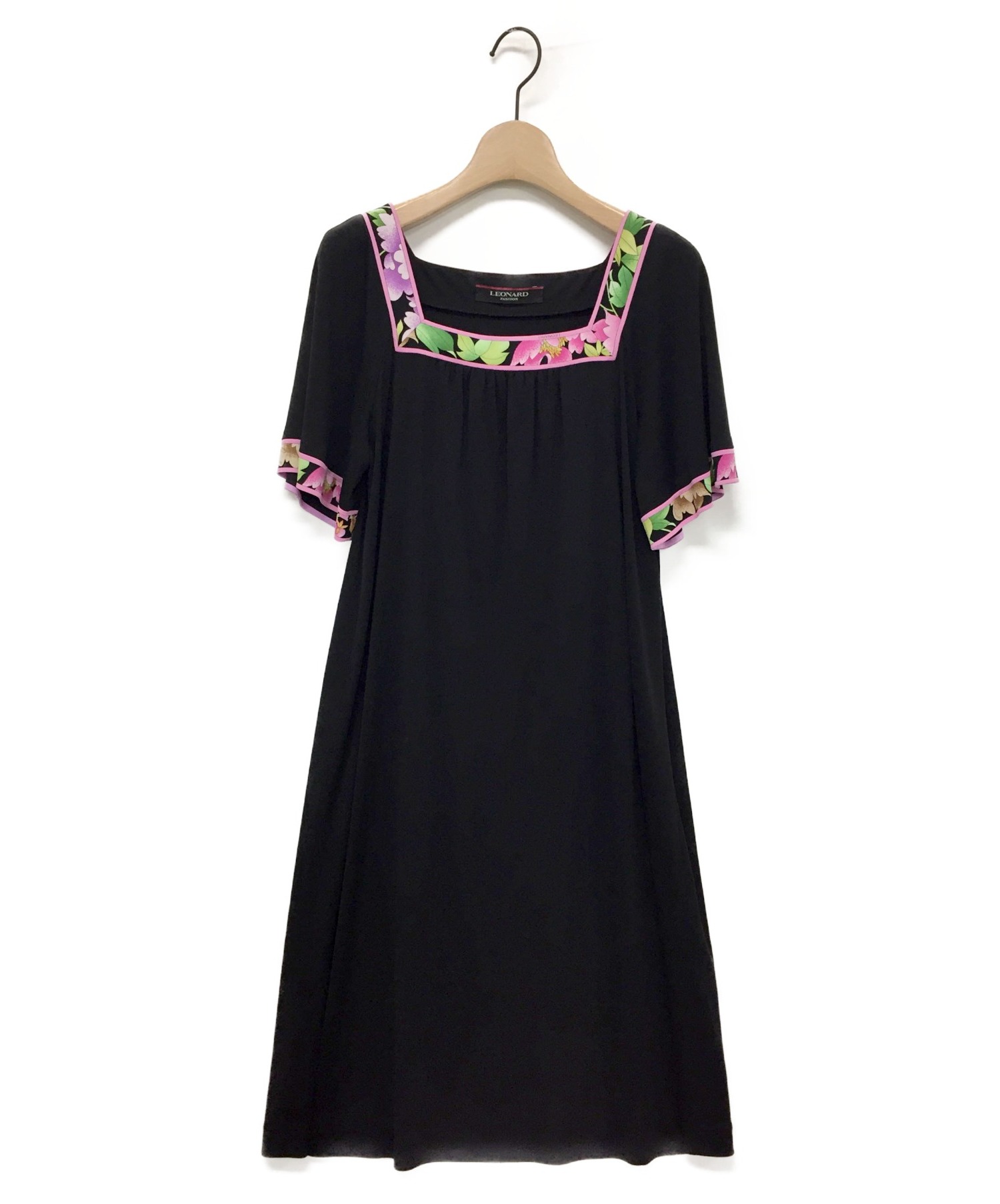中古 古着通販 Leonard レオナール ワンピース ブラック サイズ M ブランド 古着通販 トレファク公式 Trefac Fashion