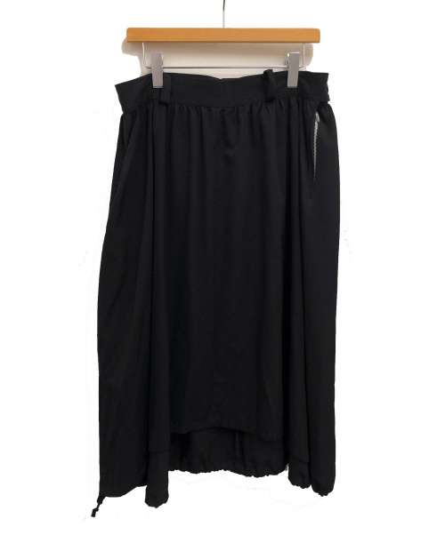 Ys（ワイズ）Ys (ワイズ) ウールギャバハーフ裾絞りスカート ブラック サイズ:2の古着・服飾アイテム