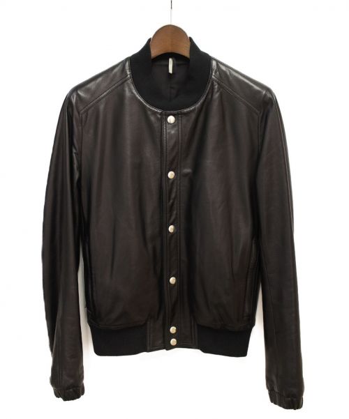 DIOR HOMME（ディオール オム）DIOR HOMME (ディオール オム) レザージャケット ブラック サイズ:44の古着・服飾アイテム