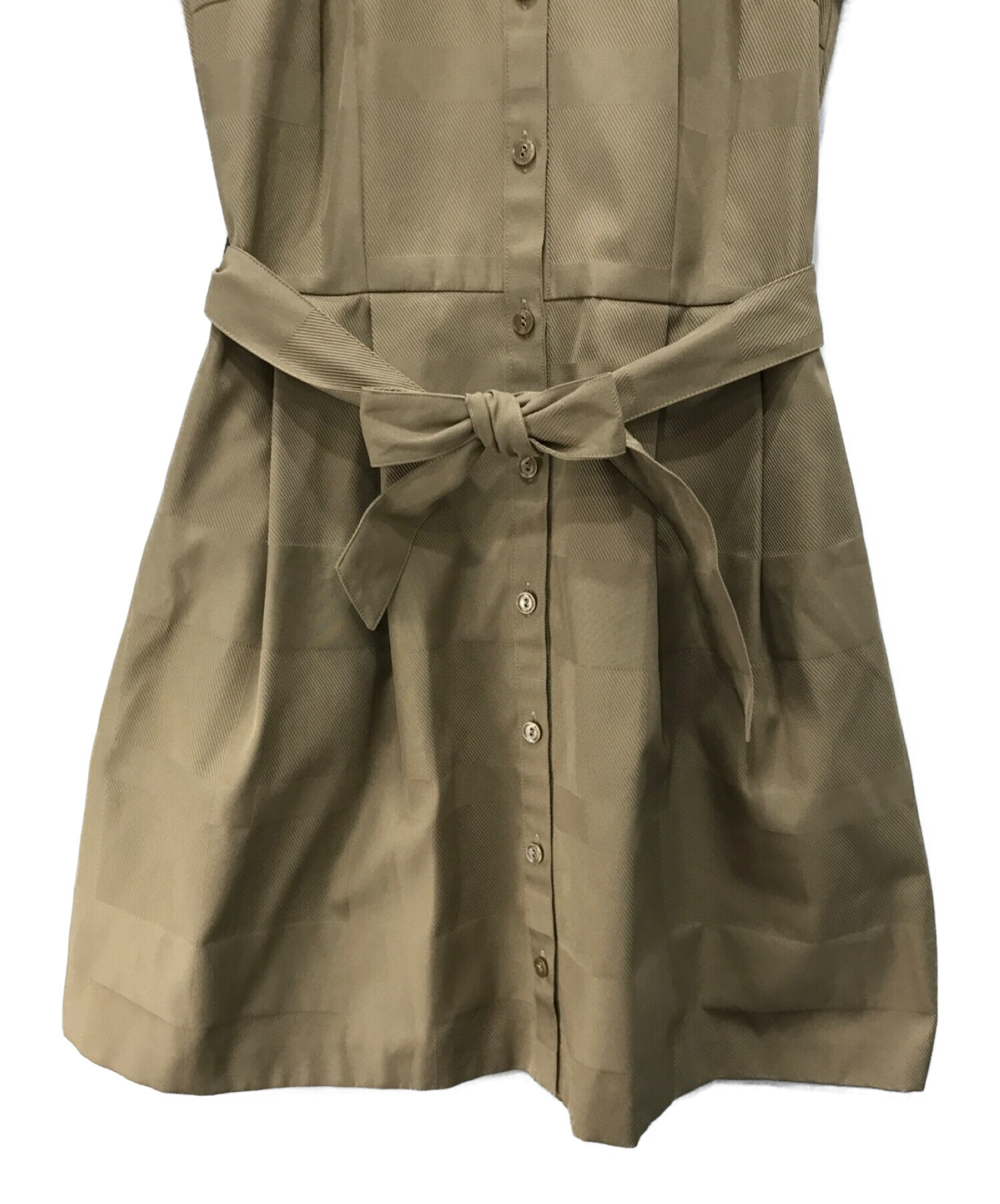 BLUE LABEL CRESTBRIDGE◇半袖シャツワンピース/36/ポリエステル