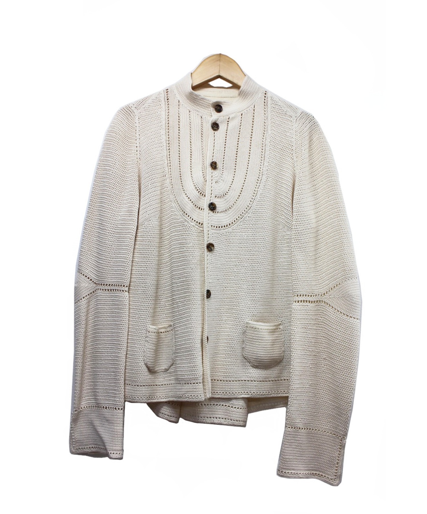 中古 古着通販 Intoca イントゥーカ シルク100 スタンドカラーニットカーディガン アイボリー サイズ 2 ブランド 古着通販 トレファク公式 Trefac Fashion