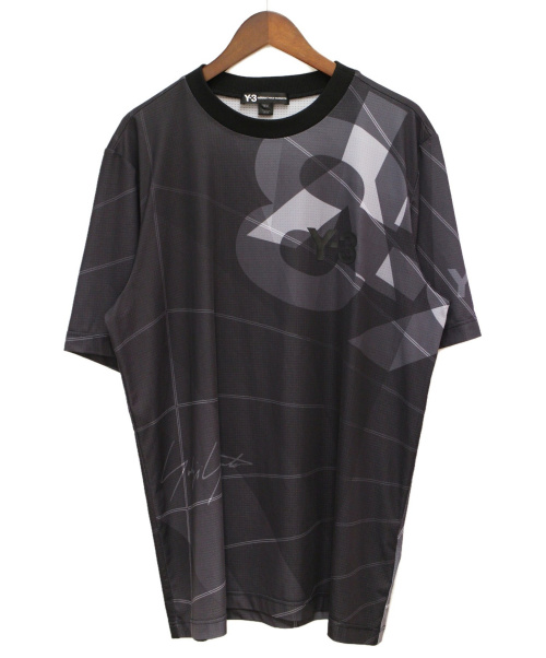 Y-3（ワイスリー）Y-3 (ワイスリー) フットボールメッシュTシャツ ブラック サイズ:Mの古着・服飾アイテム