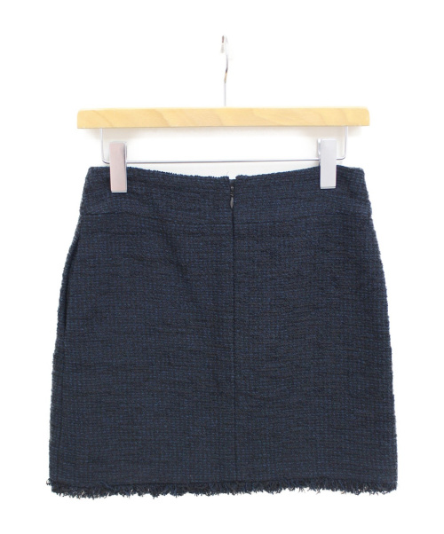 CHANEL（シャネル）CHANEL (シャネル) ツイードミニスカート ネイビー サイズ:34の古着・服飾アイテム