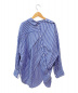 ENFOLD (エンフォルド) ストライプアシンメトリーシャツ ブルー×ホワイト サイズ:38：6800円