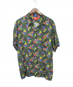SUPREMEシュプリーム）の古着「Mini Floral Rayon S/S Shirt」｜グリーン×ブラック