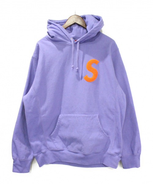 SUPREME（シュプリーム）Supreme (シュプリーム) S Logo Hooded Sweatshirt パープル サイズ:Lの古着・服飾アイテム