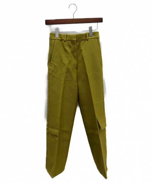 CELINE（セリーヌ）CELINE (セリーヌ) センタープレスワイドパンツ 黄緑 サイズ:34の古着・服飾アイテム