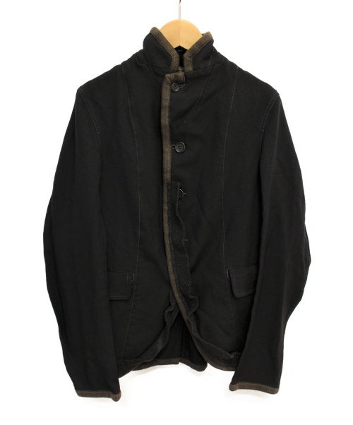 BLACK COMME des GARCONS（ブラック コムデギャルソン）BLACK COMME des GARCONS (ブラックコムデギャルソン) 製品加工ジャケット ブラック サイズ:XSの古着・服飾アイテム