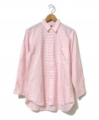 COMME des GARCONS HommePlus（コムデギャルソンオムプリュス）の古着「ボーダーシャツ」｜ピンク