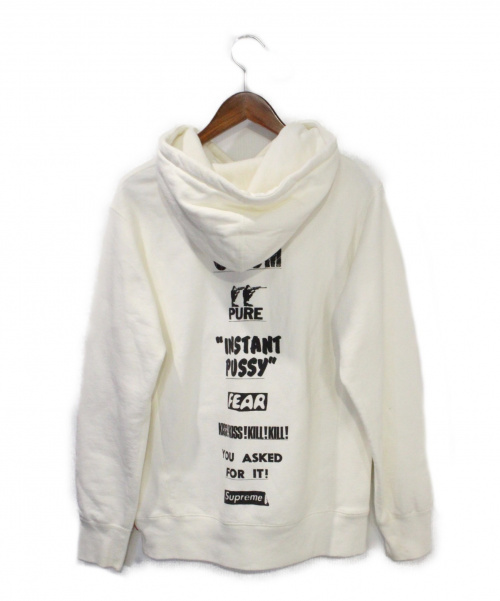 SUPREME（シュプリーム）Supreme (シュプリーム) Pure Fear Hooded Sweatshirt ホワイト サイズ:Sの古着・服飾アイテム