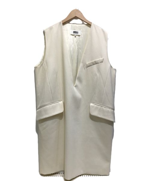 MM6 Maison Margiela（エムエムシックス メゾンマルジェラ）MM6 Maison Margiela (エムエムシックス メゾンマルジェラ) TWILLジャンパースカート ホワイト サイズ:不明の古着・服飾アイテム