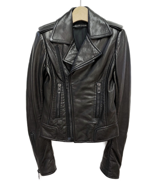 BALENCIAGA（バレンシアガ）BALENCIAGA (バレンシアガ) レザーライダースジャケット ブラック サイズ:34の古着・服飾アイテム