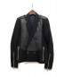 Dior Homme（ディオールオム）の古着「レザー切替ウールジャケット」｜ブラック
