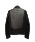 Dior Homme (ディオールオム) レザー切替ウールジャケット ブラック サイズ:44：34800円