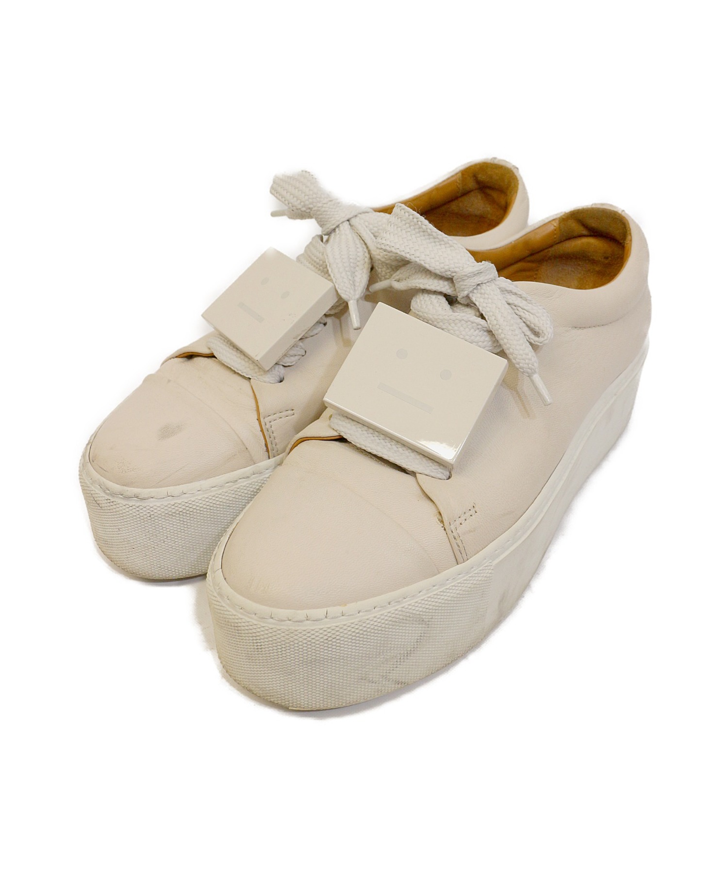 中古 古着通販 Acne Studios アクネステュディオズ スニーカー ピンク ホワイト サイズ 39 Drihanna Nappa ブランド 古着通販 トレファク公式 Trefac Fashion