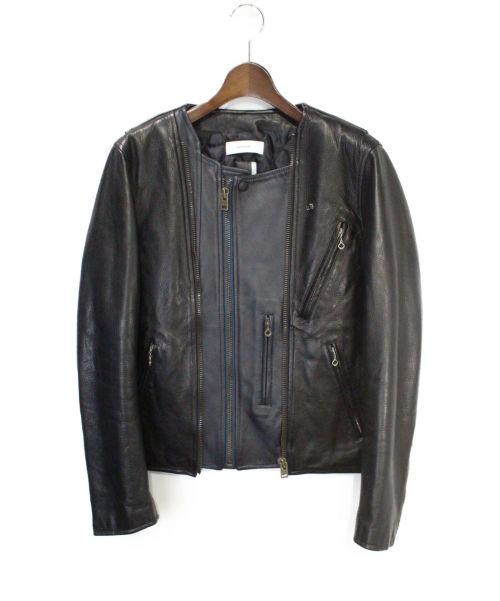 FACETASM（ファセッタズム）FACETASM (ファセッタズム) ノーカラーライダースジャケット ブラック サイズ:3の古着・服飾アイテム