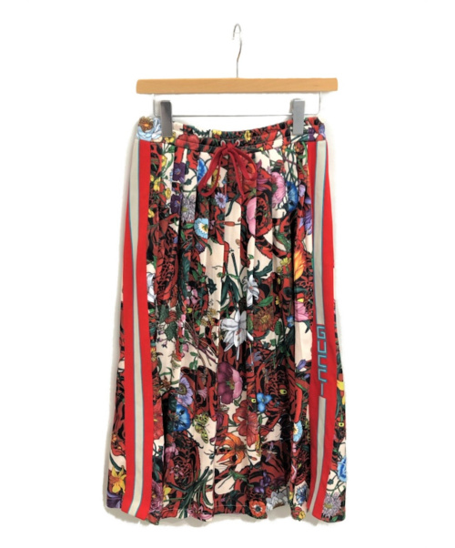 GUCCI（グッチ）GUCCI (グッチ) フローラルテクニカルジャージースカート ベージュ サイズ:XSの古着・服飾アイテム