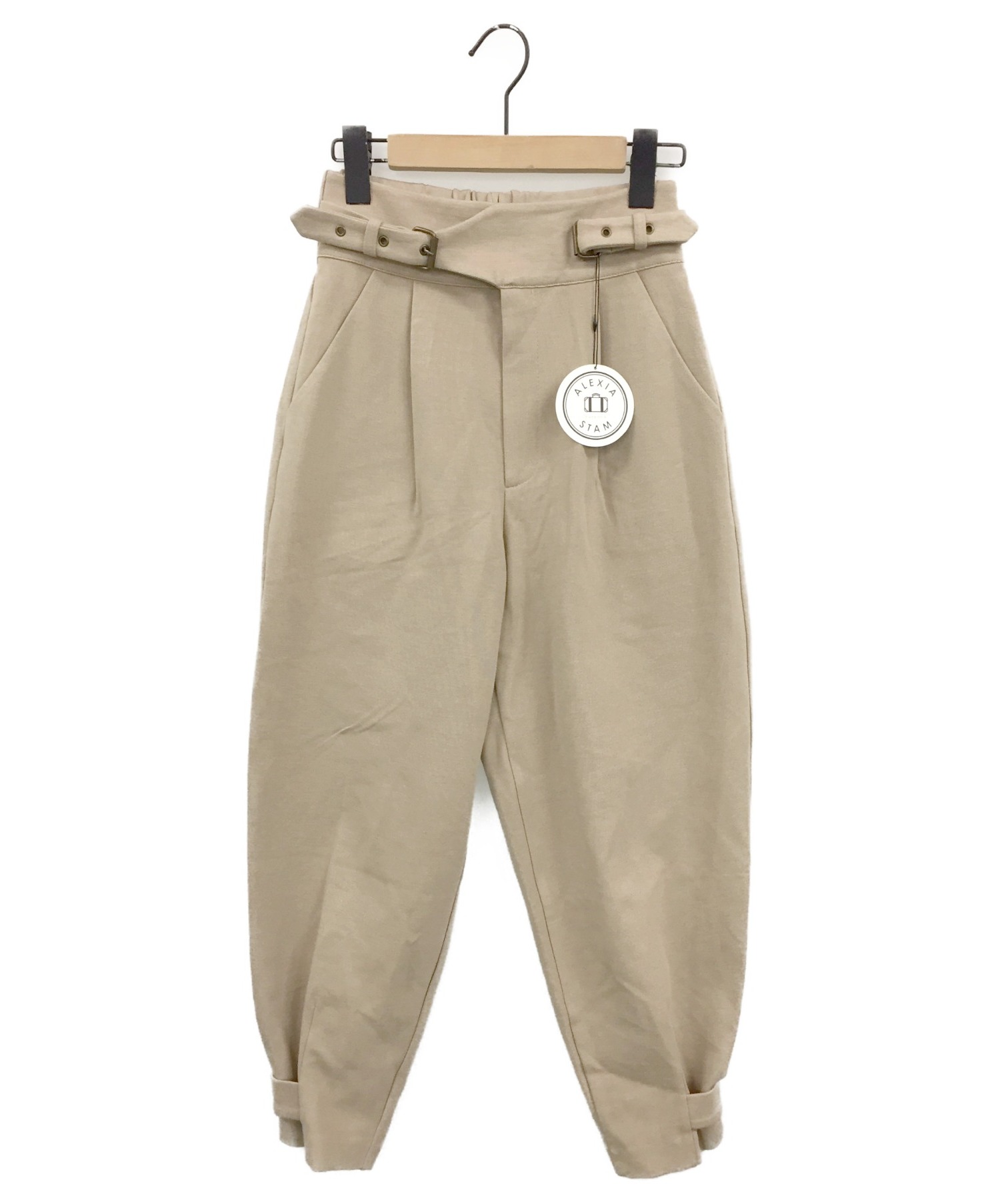 中古 古着通販 Alexia Stam アリシアスタン Double Belted Pants ベージュ サイズ S 未使用品 ブランド 古着通販 トレファク公式 Trefac Fashion