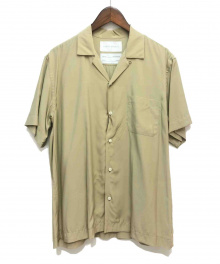 FUMITO GANRYU（フミトガンリュウ）の古着「Watteau pleats Hawaiian shirt」｜ベージュ