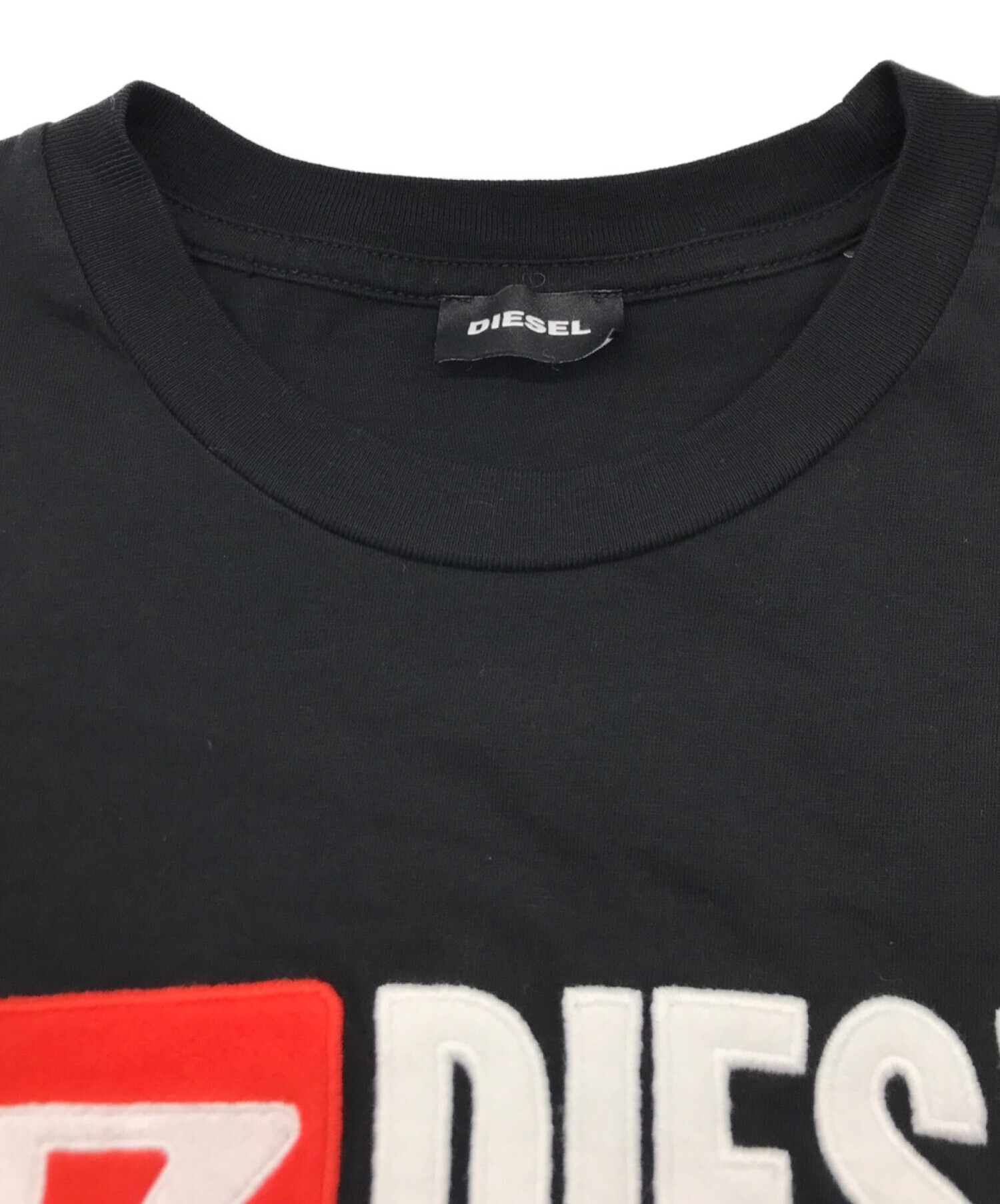 DIESEL (ディーゼル) T-Just-Division Industry Logo T-Shirt T ジャストディビジョン  インダストリーロゴTシャツ ブラック サイズ:S