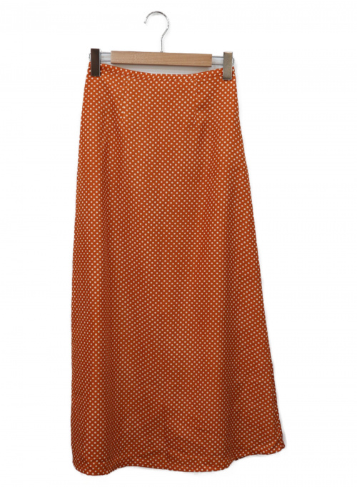 RHC Ron Herman（アールエイチシーロンハーマン）RHC Ron Herman (アールエイチシー ロンハーマン) Aラインドットスカート オレンジ サイズ:XSの古着・服飾アイテム