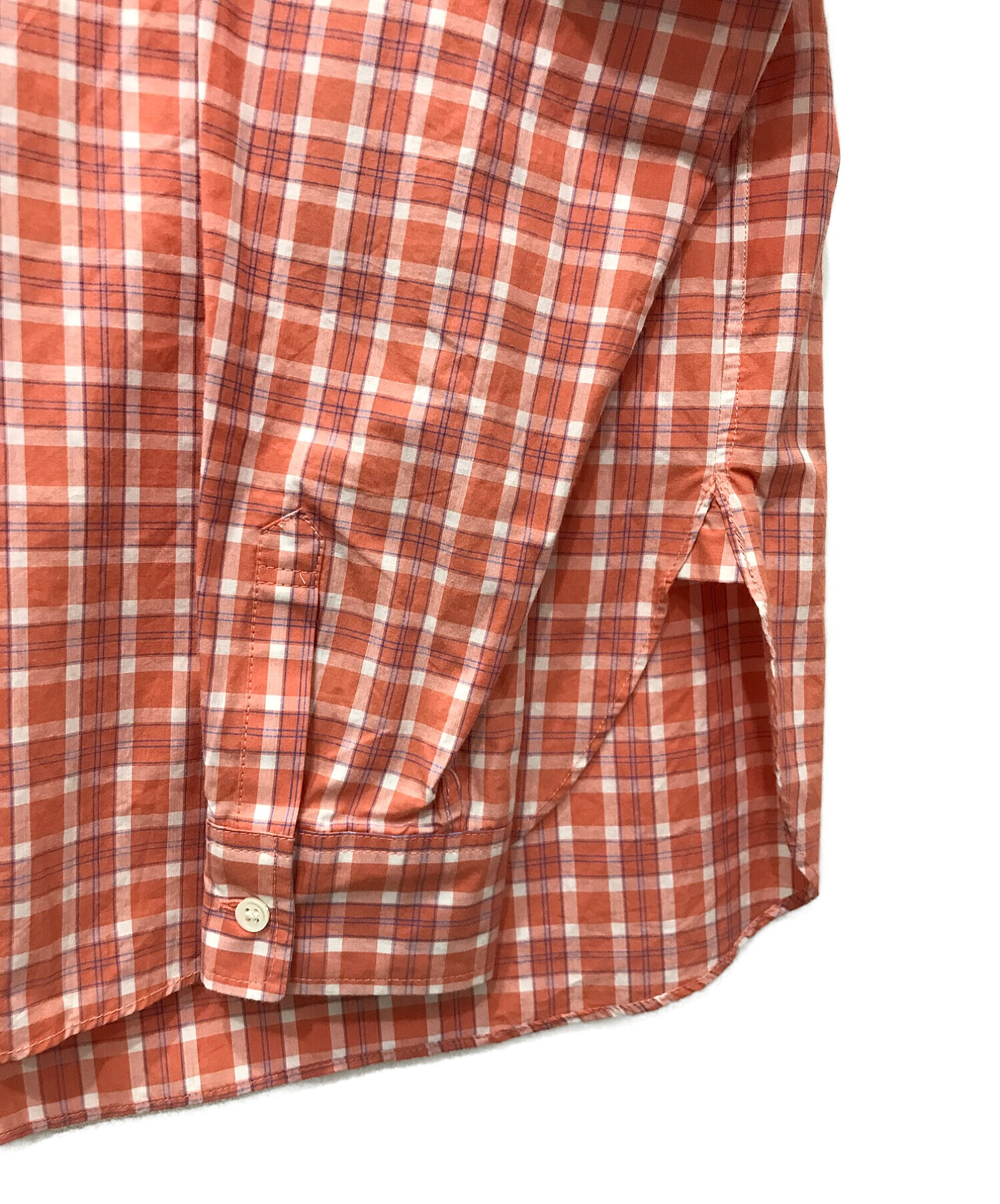 Name. (ネーム) レイヤードパターンチェックシャツ オレンジ サイズ:1