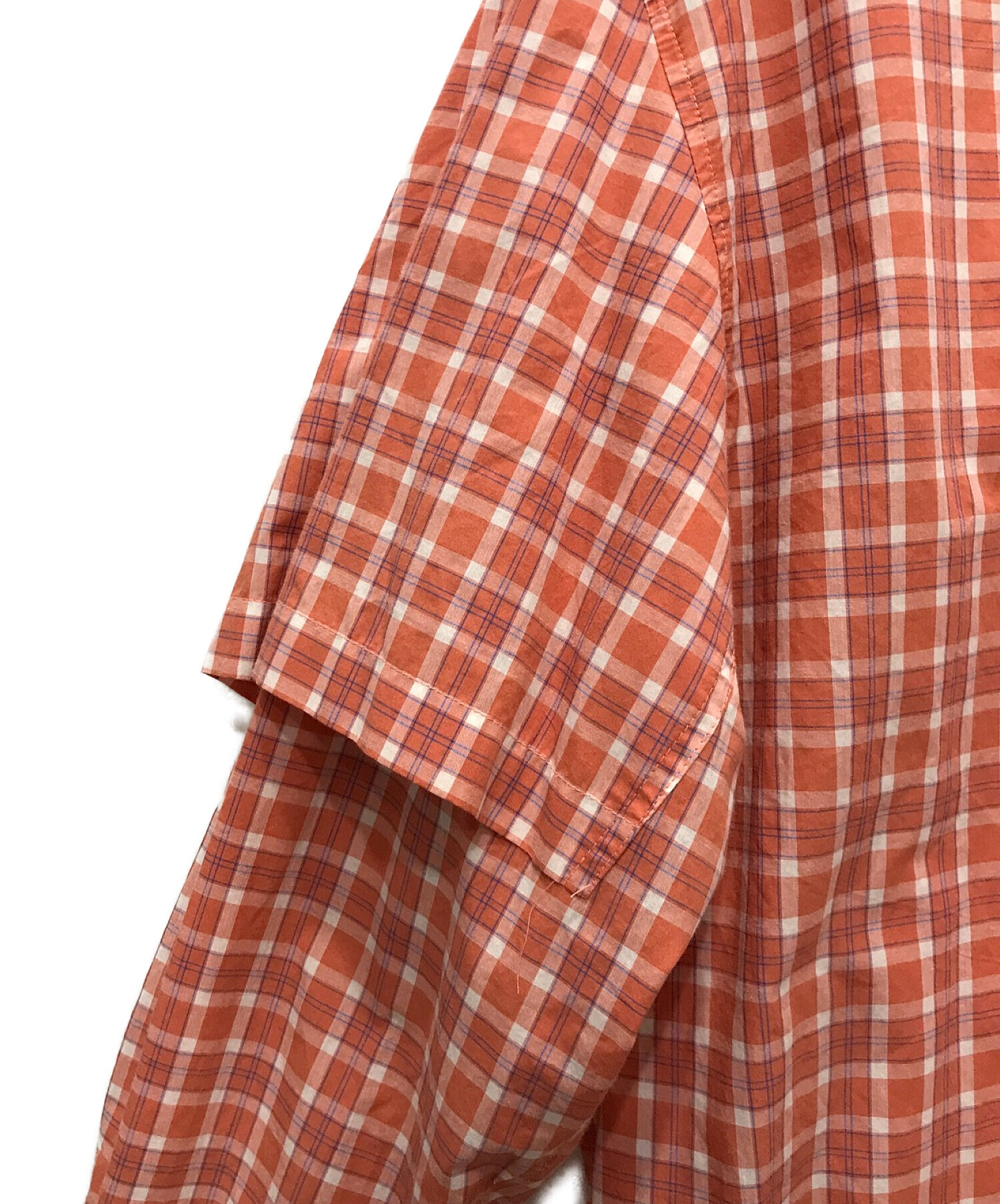 Name. (ネーム) レイヤードパターンチェックシャツ オレンジ サイズ:1