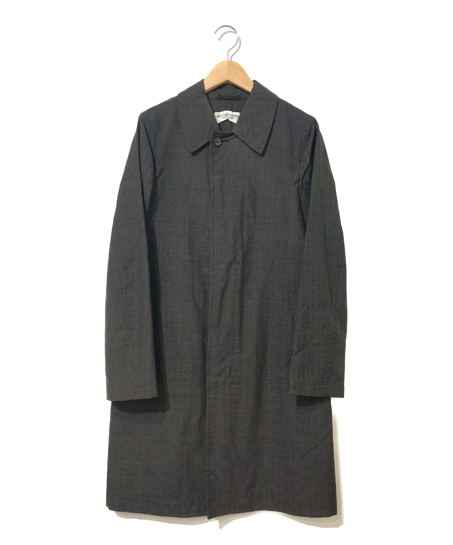 【中古・古着通販】robe de chambre COMME des GARCONS [OLD]ストライプギャバウールステンカラーコート