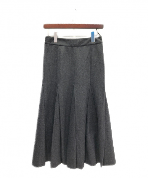 PRADA（プラダ）PRADA (プラダ) ウールロングスカート チャコールグレー サイズ:38の古着・服飾アイテム