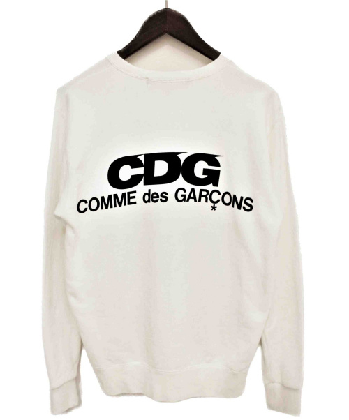 GOOD DESIGN SHOP COMME des GARCONS（グッドデザインショップ コムデギャルソン）GOOD DESIGN SHOP COMME des GARCONS (グッドデザインショップ コムデギャルソン) ロゴスウェット ホワイト サイズ:Sの古着・服飾アイテム