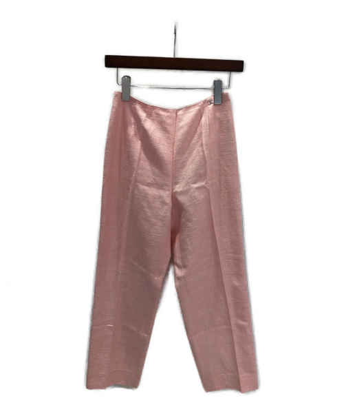 CHANEL（シャネル）CHANEL (シャネル) シルクサイドジップパンツ ピンク サイズ:38の古着・服飾アイテム