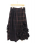 ISSEY MIYAKE (イッセイミヤケ) フリルデザインスカート ネイビー サイズ:-：7800円