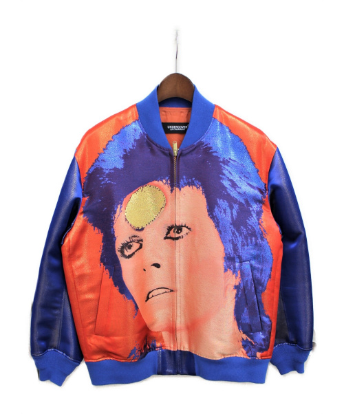 UNDERCOVER（アンダーカバー）UNDERCOVER (アンダーカバー) BOWIE ボンバージャケット ブルー×オレンジ サイズ:2の古着・服飾アイテム