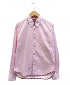 COMME des GARCONS HOMME（コムデギャルソン オム）の古着「タータンチェックパイピングシャツ」｜ピンク