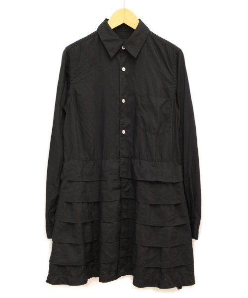 COMME des GARCONS（コムデギャルソン）COMME des GARCONS (コムデギャルソン) ティアードシャツワンピース ブラック サイズ:XSの古着・服飾アイテム